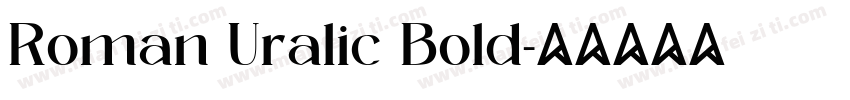 Roman Uralic Bold字体转换